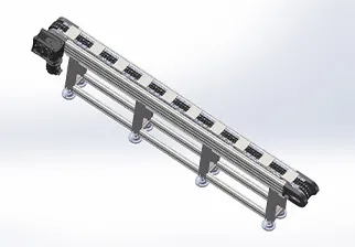 Línea del transportador de cadena: longitud: 0.5-50m ， transportadores de cadena múltiples ， Róyos de carga: 1-30 kg